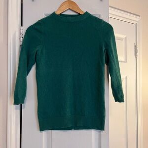 Talbots Emerald Green Cashmere Crew Neck Sweater